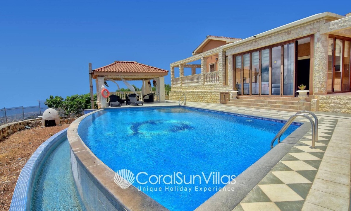 Kathikas Villa | Elegant Huge Villa Large Pool, Ideal For Weddings