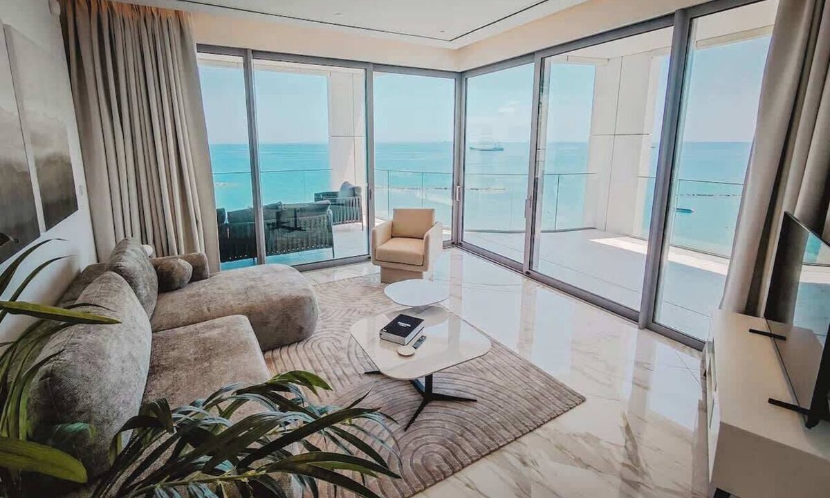 Neapolis Apartment | Luxury Seafront Apt W Sea Views Pool & Gym