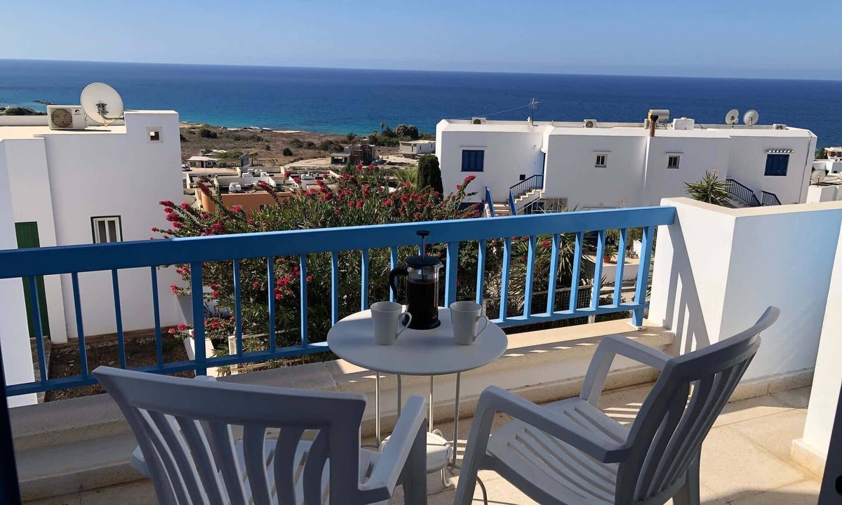 Chlorakas Apartment | Paphos: 2BR Apt | Amazing Sea Views | Pool | 15 Min Walk to Beach