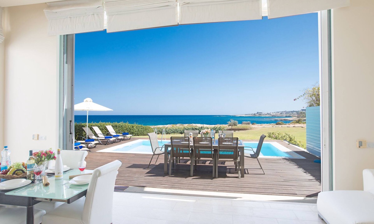 Protaras Villa | Villa Saffi,Luxury 4BDR Sea-front Protaras Villa with Pool and Amazing views