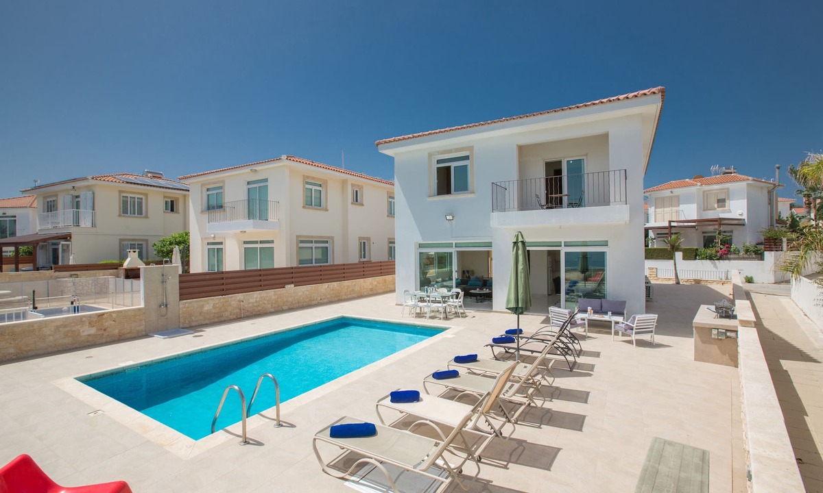 Protaras Villa | Villa Shaye, Stunning 4BDR Seafront Protaras Villa