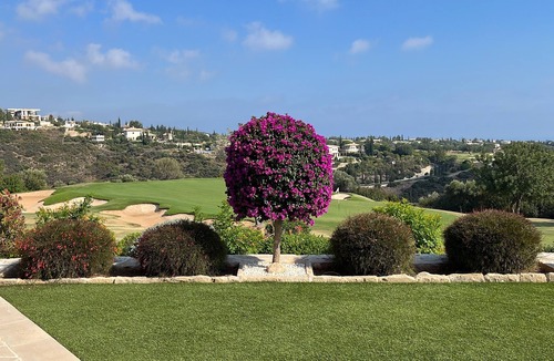 Aphrodite Hills Apartment | Aphrodite Hills Garden Apartment With Panoramic Golf & Sea Views. Free WIFI.