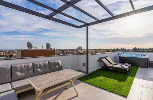 Limassol Apartment | Luxury 2-Bedroom Penthouse with Private Jacuzzi and Sea Views