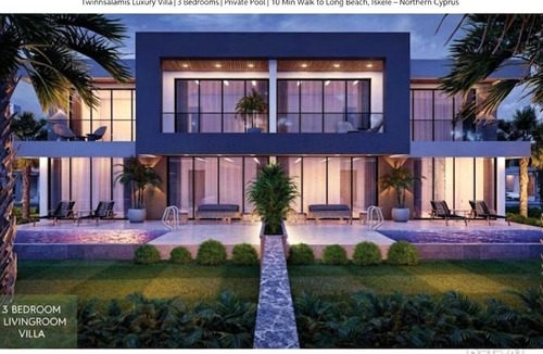 Yeni Bogazici Villa | Twinsalamis Salamis Bestwins Luxury Family Villa - Private Pool - 5 mins to Beach - Park & Cafe Nearby