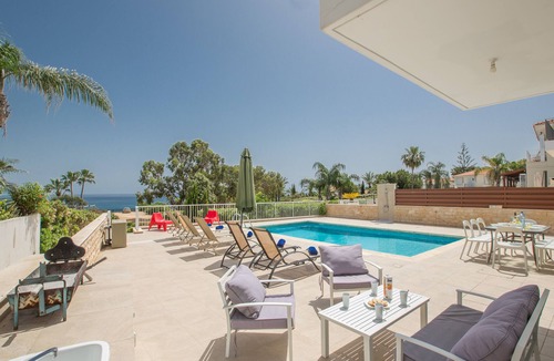 Protaras Villa | Villa Shaye, Stunning 4BDR Seafront Protaras Villa