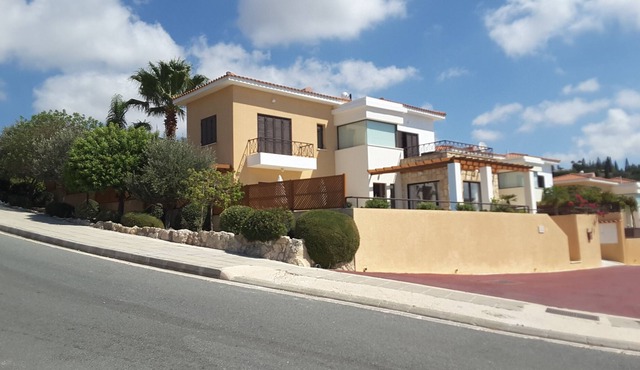 Beautiful detached villa with private pool and lovely views towards the sea in Paphos