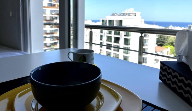 Studio Flat w Sea View 10 min to Beach in Kyrenia in Girne