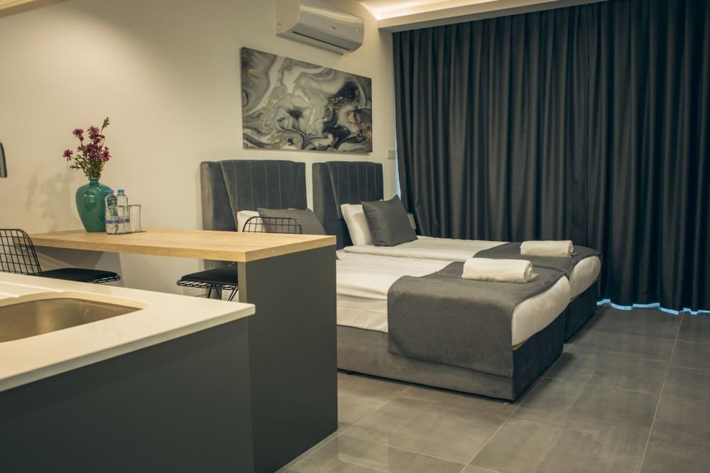 Trikomo Apartment | Delightful Studio Flat Close to the Beach with Shared Pool and Balcony in Iskele, Cyprus