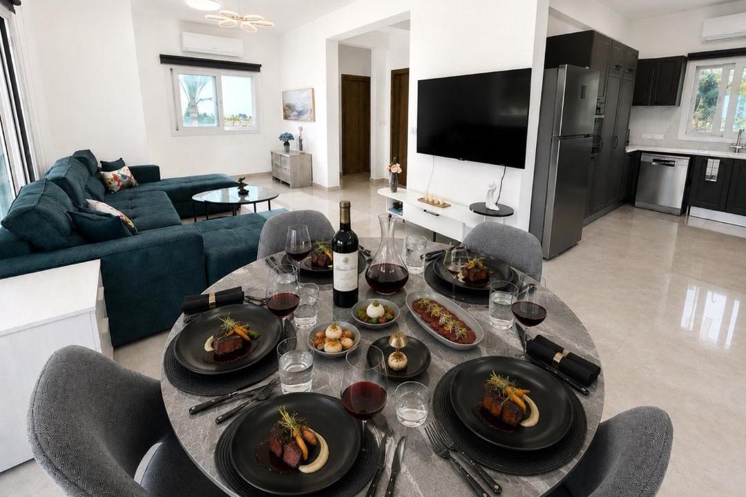 Agios Georgios Pegeias Villa | Brand New Sea-View Villa in Olive Orchard by Capt St George Resort