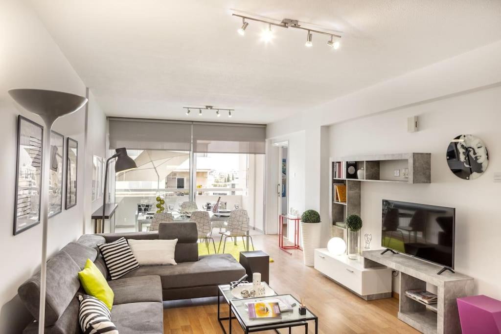 Acropolis Apartment | Luxurious Bright & Stylish 2BR with Office in Nicosia