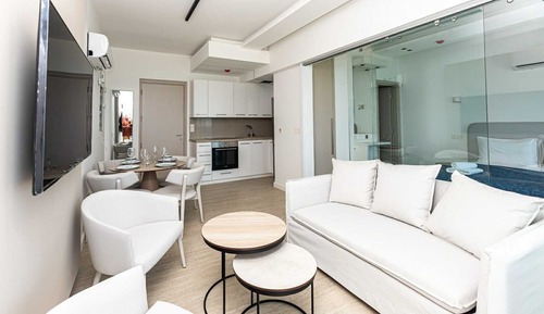 Deluxe Apartment, Balcony, Partial Sea View