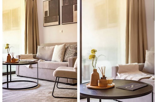 Agios Tychon Apartment | Sanders River Plaza - Light 2 Bedroom Apartment with Balcony
