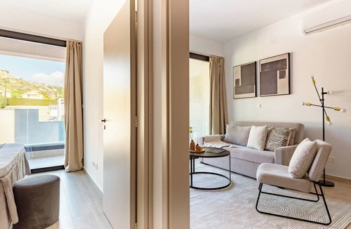 Agios Tychon Apartment | Sanders River Plaza - Light 2 Bedroom Apartment with Balcony