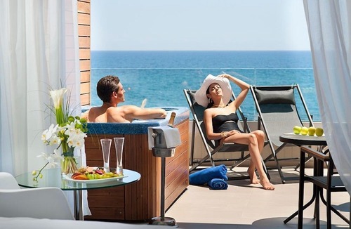 Potamos tis Germasogeias Apartment | R 181 Royal Apollonia Half Board Included | Sea Views | Deluxe Spa Room Sea View with Private Outdo