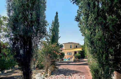 Pegeia Villa | Wonderful Villa. Big pool. Colorful garden, Amazing Sea views, VILLAS for GROUPS