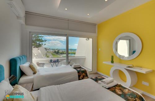 Oroklini Apartment | Lordos Deluxe 2bd Duplex with pool and Seaview