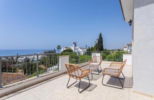 Agios Tychon Villa | Luxury Seaview Limassol Villa Pool Jacuzzi Sauna