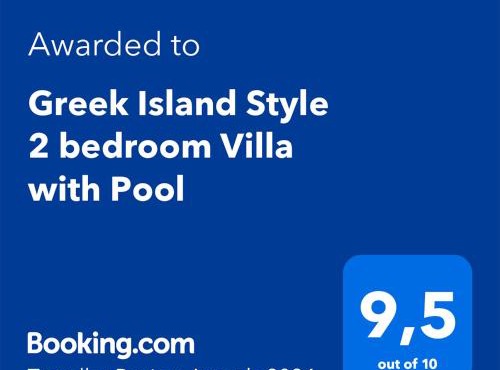 Greek Island Style 2 bedroom Villa with Pool next to the Sea